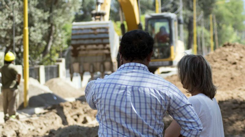 Se refuerzan los trabajos de excavación en la obra de agua en San Antonio