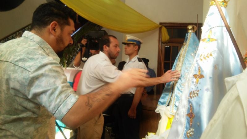 Canto y oración a la Virgen del Valle en Casa de Gobierno