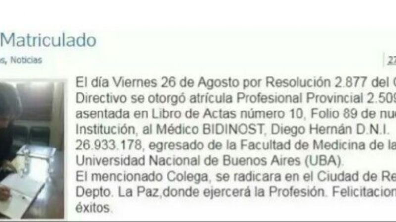 Investigan a supuesto falso médico