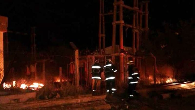 Incendio intencional en la ex Estación de Rebaje en Recreo