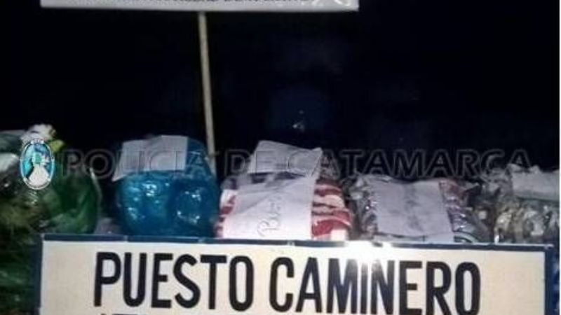 Secuestran mercadería ilegal en el Puesto Caminero El Portezuelo