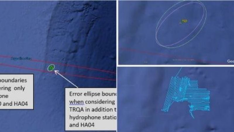 Reducen el radio de búsqueda del submarino