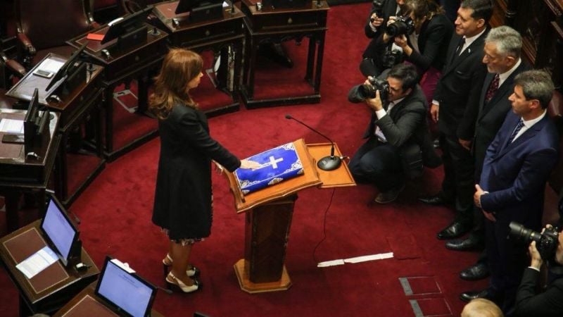 Juró CFK y los demás senadores nacionales electos en octubre