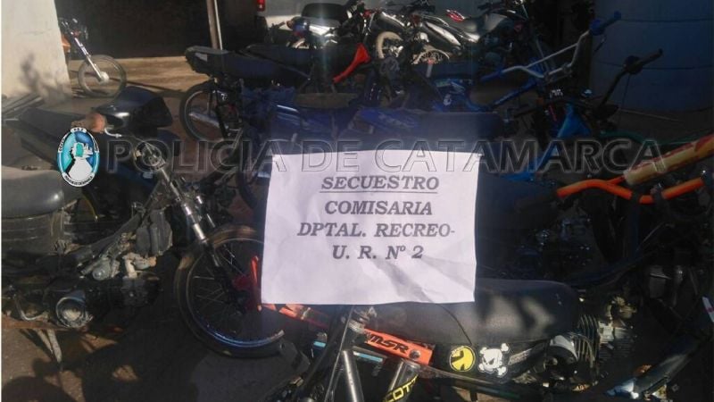 Secuestran 29 motos en controles vehiculares en Recreo