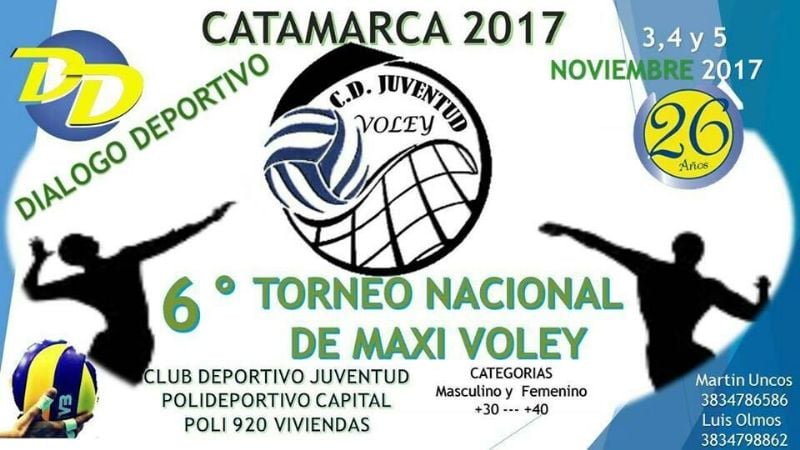 Catamarca sede del 6to. Nacional de Maxi Vóley