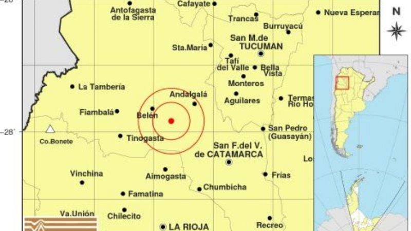Sismo en la siesta catamarqueña