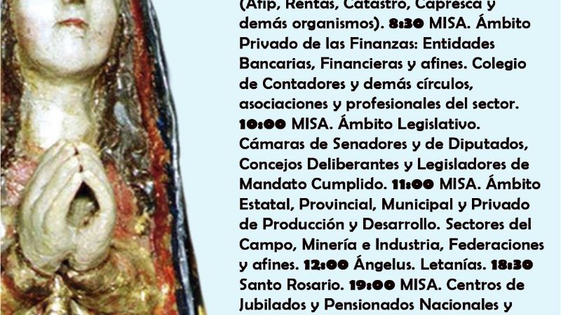 “Que el Señor y la Virgen del Valle iluminen a los operadores de los medios”