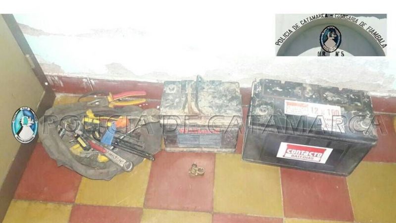 Recuperan elementos robados y aprehenden a dos jóvenes en Tinogasta