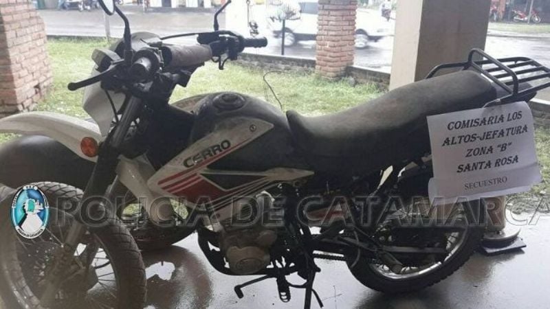 Secuestran moto con pedido judicial
