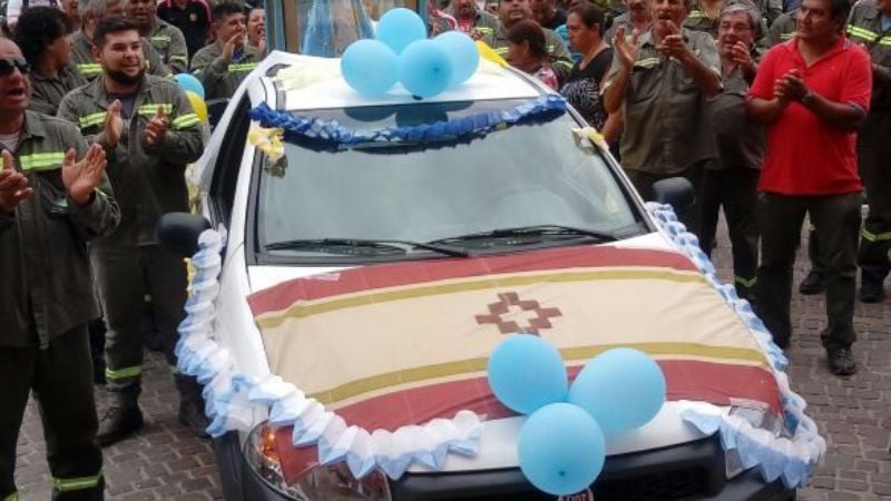 Bendición de la Virgen del Valle a los municipales en su día