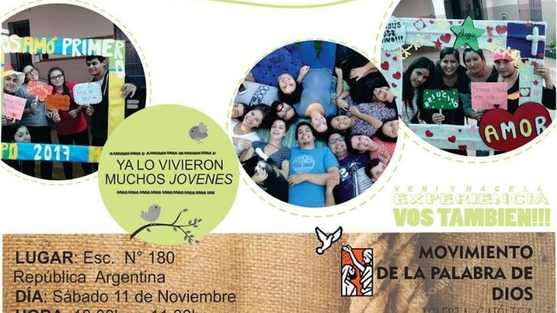 Invitación a encuentro para jóvenes