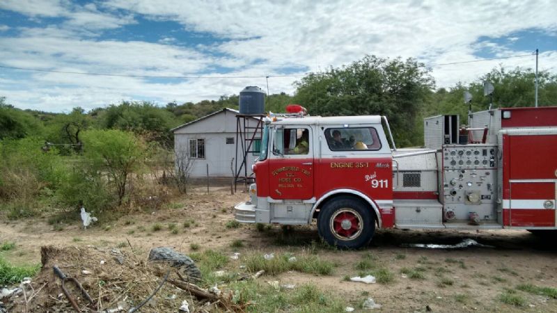 Fuego en una vivienda en Recreo