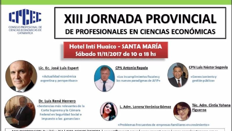 Santa María, sede de Jornada de Ciencias Económicas