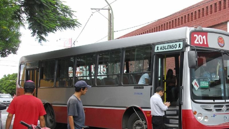 Un colectivo chocó contra un árbol