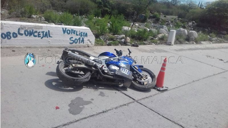 Motociclista hospitalizado tras un accidente en San Pablo