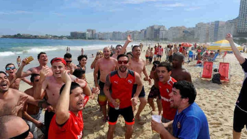 Sin entradas, hinchas del “rojo” ya están en Río