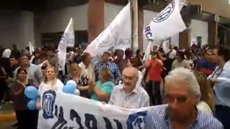Manifestación en ANSES en rechazo a la reforma previsional