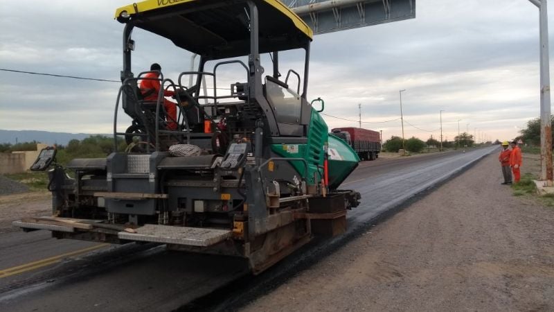 Repavimentación en la ruta 60