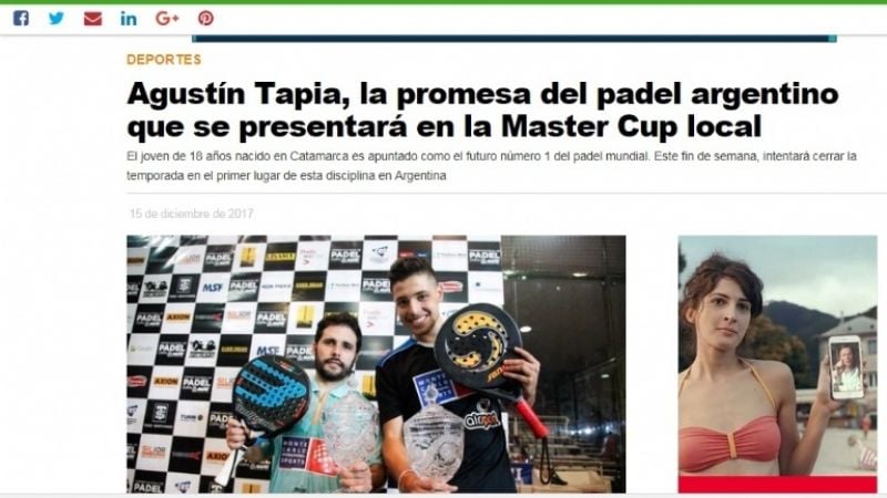 El “Pollio” Tapia destacado por medios nacionales