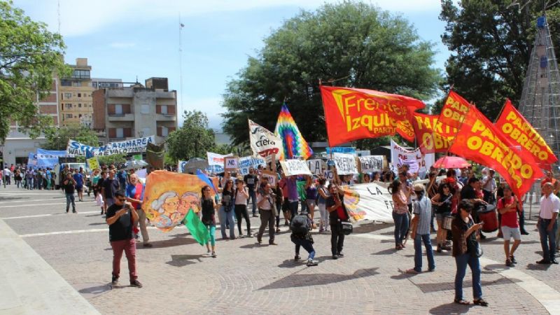 Protesta en Catamarca en contra de la reforma previsional