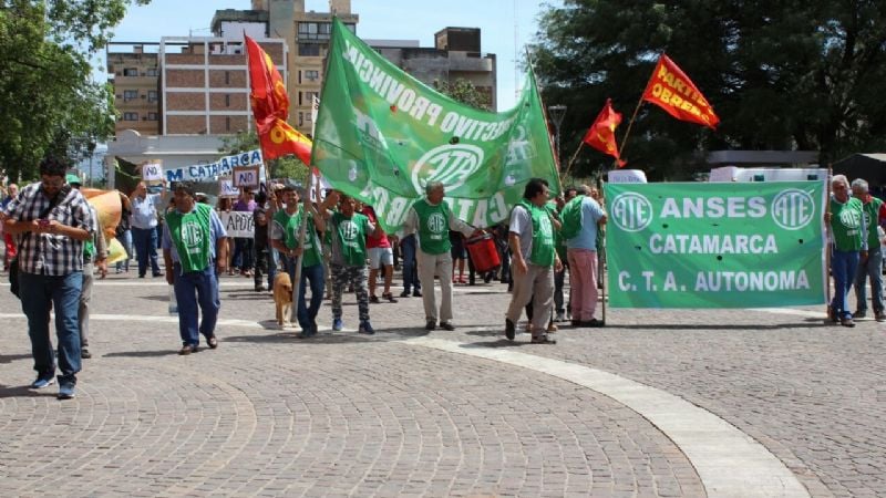 Protesta en Catamarca en contra de la reforma previsional