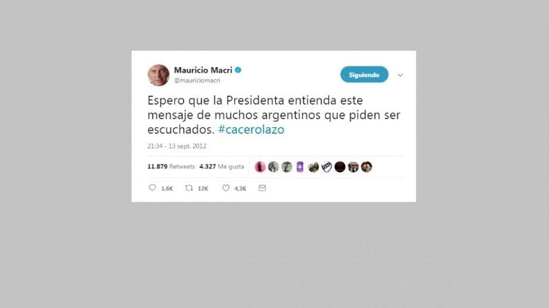 El día que Macri pidió que escucharan al cacerolazo