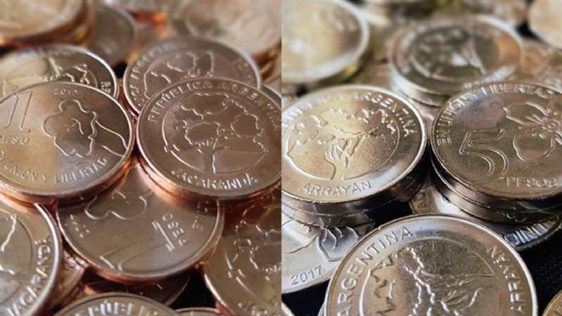 Entran en circulación las nuevas monedas de $ 1 y $ 5