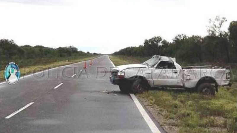 Volcó una camioneta