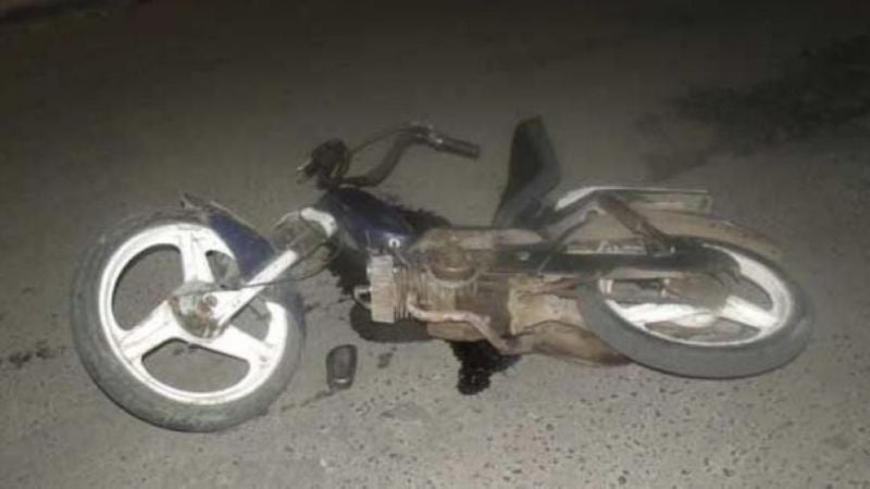 Adolescente se accidentó con una moto