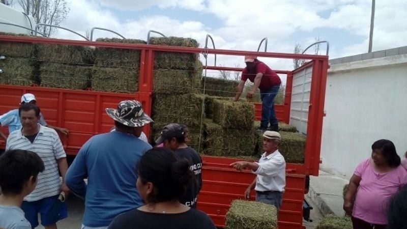 Producción asistió a pobladores afectados por el granizo