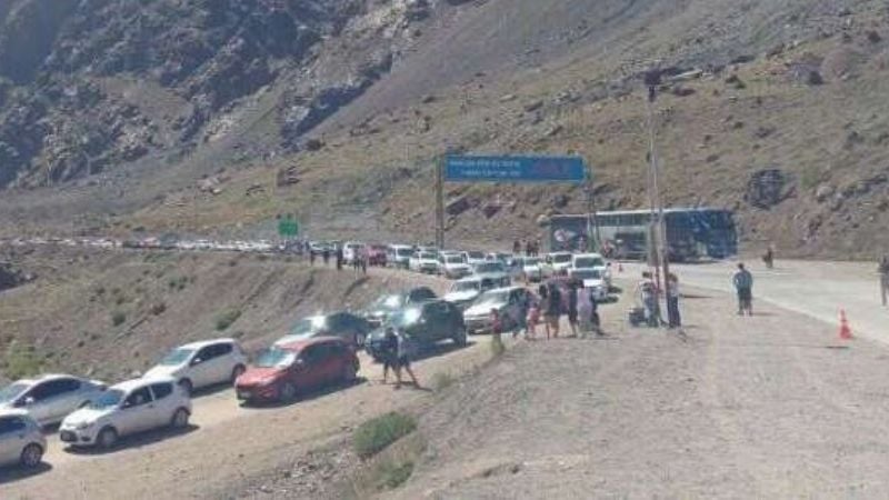 4 horas en el paso mendocino para pasar a Chile