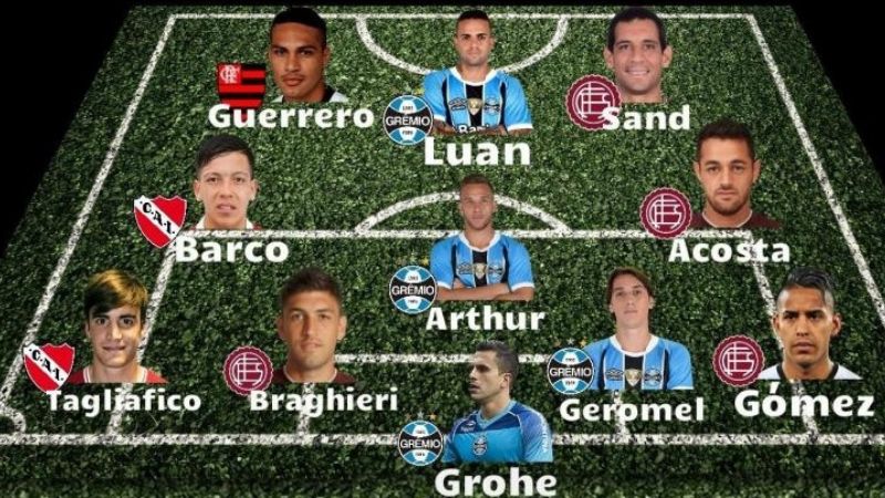 Jugadores de Lanús e Independiente en la Selección de América