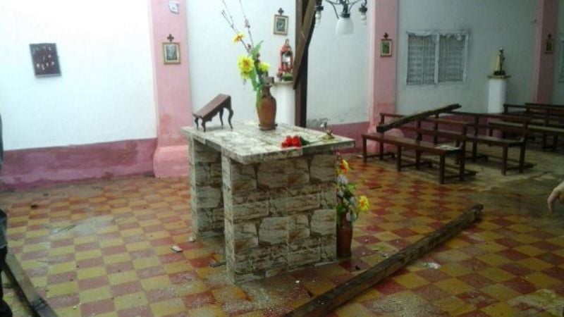 El temporal arrasó con la capilla San Roque