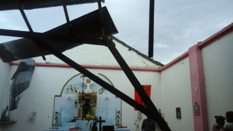 El temporal arrasó con la capilla San Roque