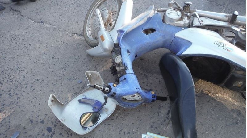 Motociclista herido en Fray Mamerto Esquiú