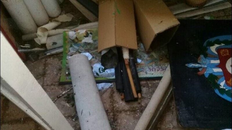 Así quedó la Escuela N°279 de La Guardia tras el temporal