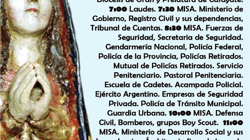 Programa de las fiestas marianas para mañana miércoles