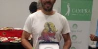 CAMPEÓN. Marcelo Córdoba con la plaqueta conquistada en Carlos Paz. 