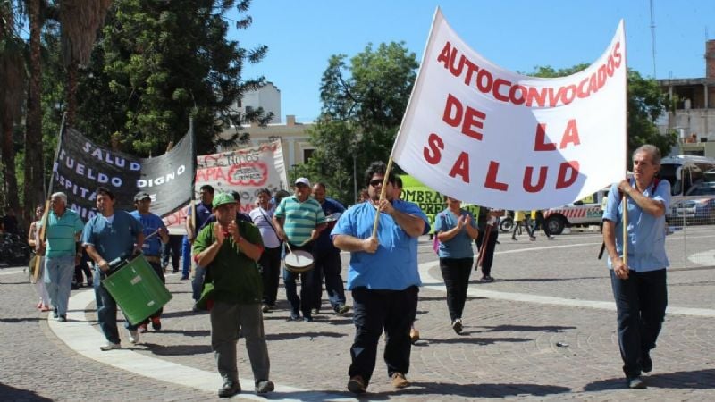 Protesta de trabajadores en contra de la reforma laboral