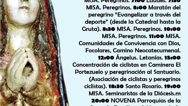 Programación de actividades marianas para hoy