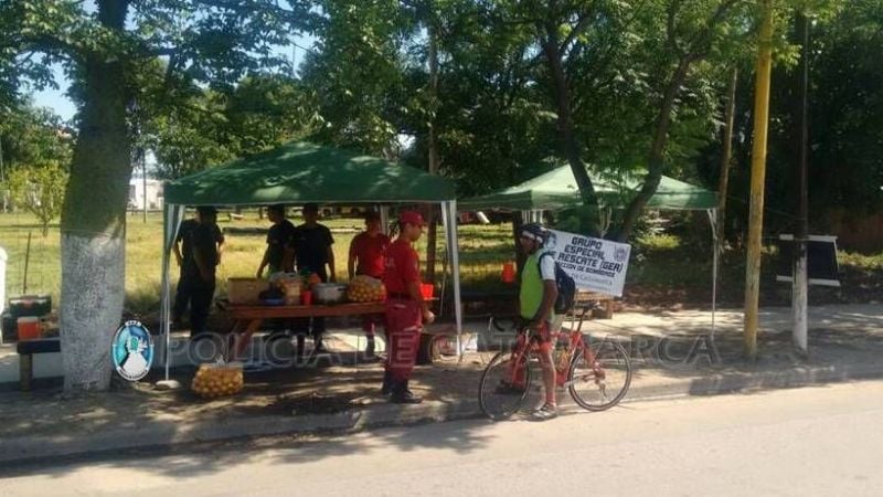 Policías se suman al operativo de asistencia a peregrinos