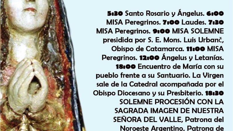 Virgen del Valle: Programa de actividades que culmina con la procesión