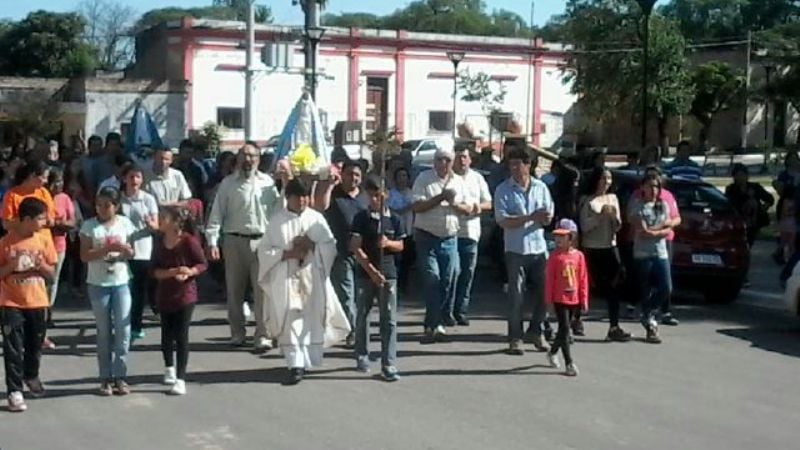 Misa y procesión en El Alto en honor a la Virgen del Valle