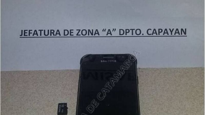 Aprehenden a un joven y recuperan un celular en Capayán