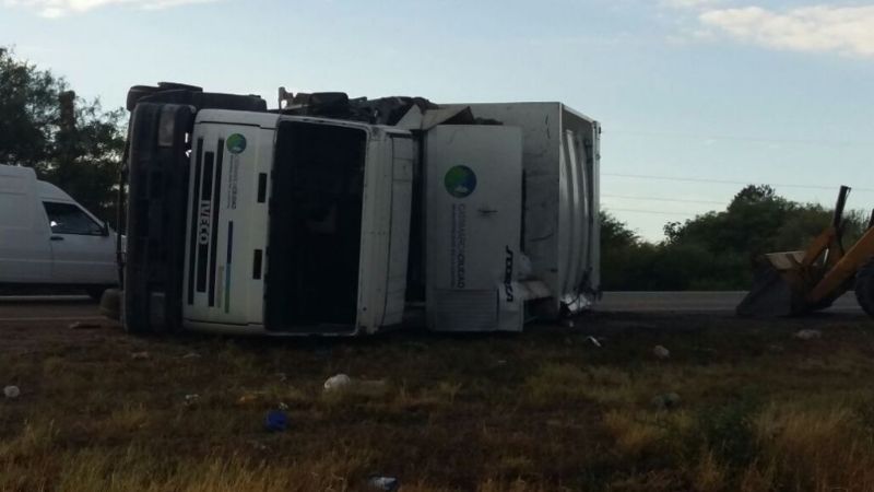 Volcó un camión de Higiene Urbana