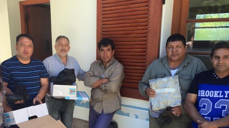 Inspeccionan obras y entregan indumentaria en Belén