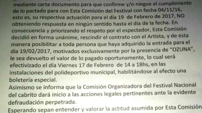 Ozuna no actuará en el Cabrito 2017