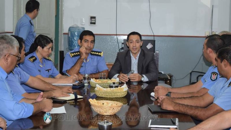 Reunión entre el juez Morabito y autoridades policiales