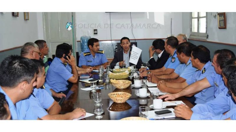 Reunión entre el juez Morabito y autoridades policiales