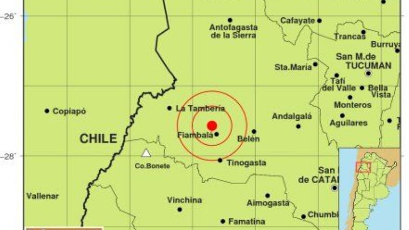 Temblor en Fiambalá